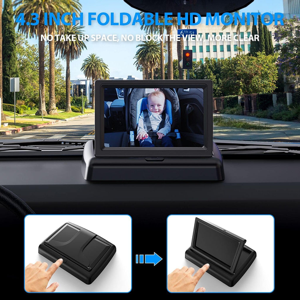 Baby Car Camera Mirror with Monitor Night Vision J3922