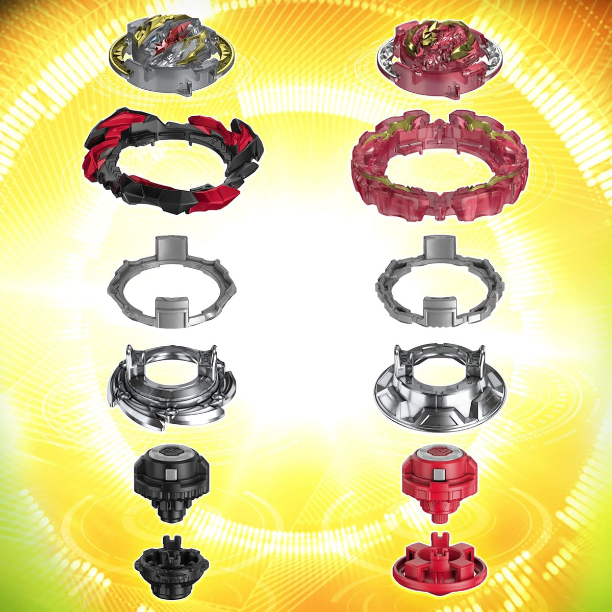 QuadDrive Interstellar Drop Battle Set, 2 Battling Tops and 2 Launchers C300