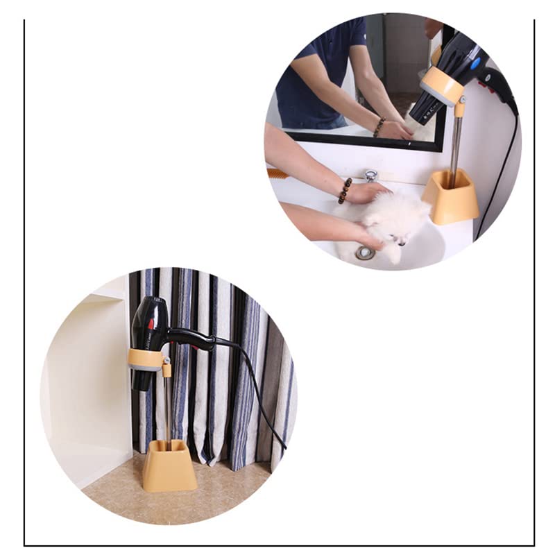 Beige Hair Dryer Stand with 180 Degree Rotation C120
