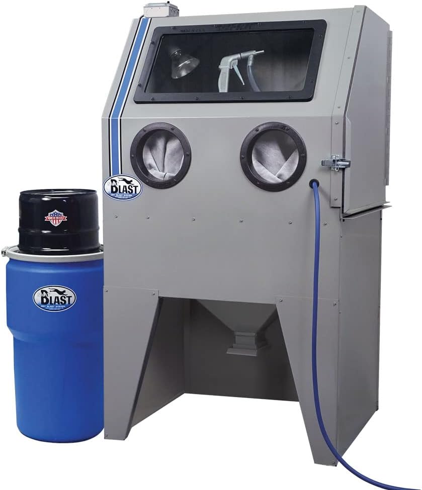 Sandblast Sandblasting Cabinet with HEPA Vacuum, 34"W x 28"D x 28"H Work Area I273