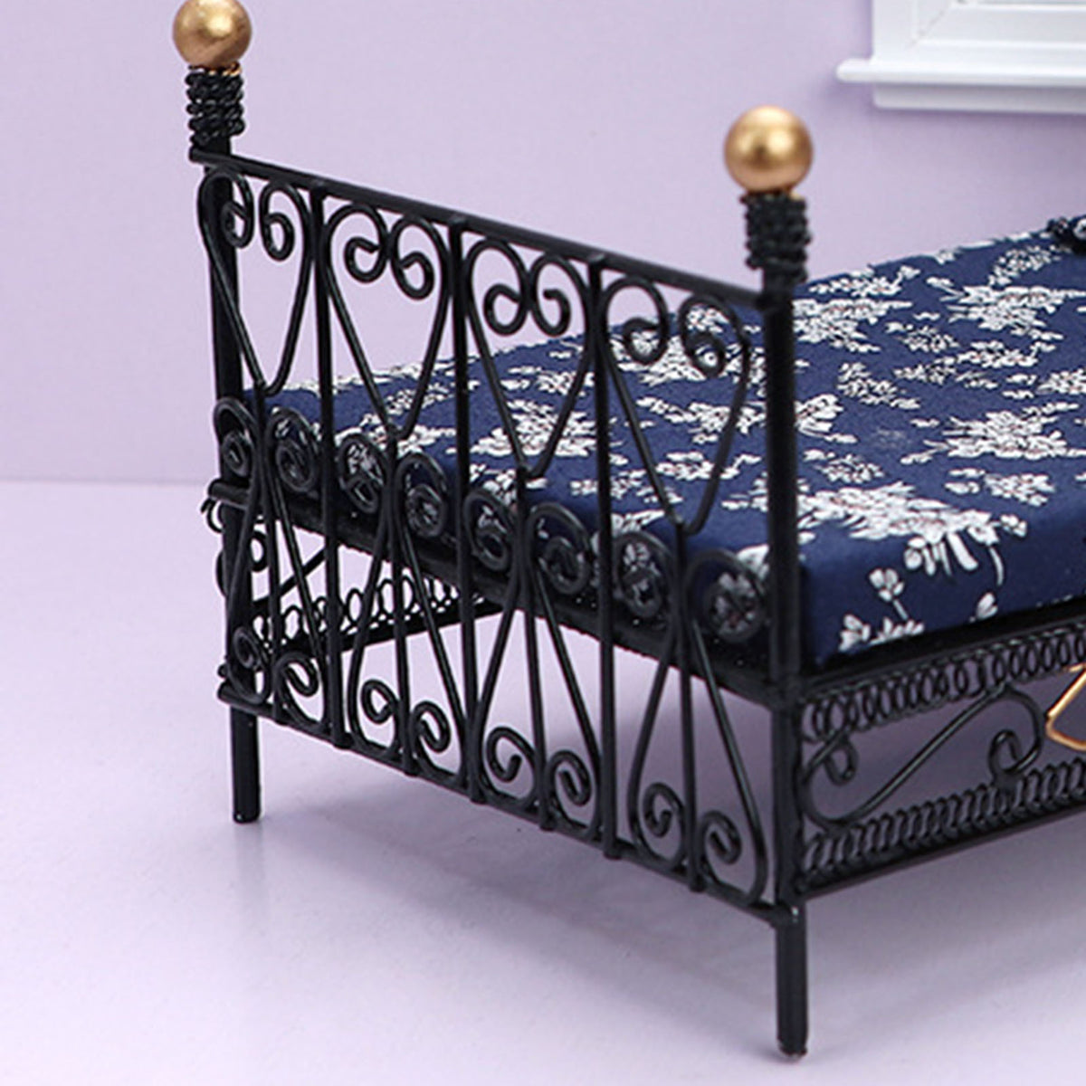 Metal Dollhouse Double Bed T6425