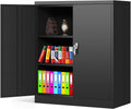 Metal Storage Cabinet Locking Steel Storage Cabinet 42” with Lock and Doors, Adjustable Shelves D632