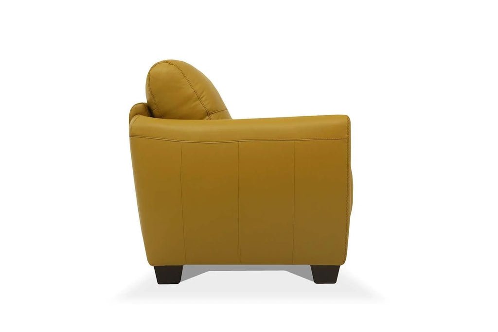 Mustard Leather Chair V17771