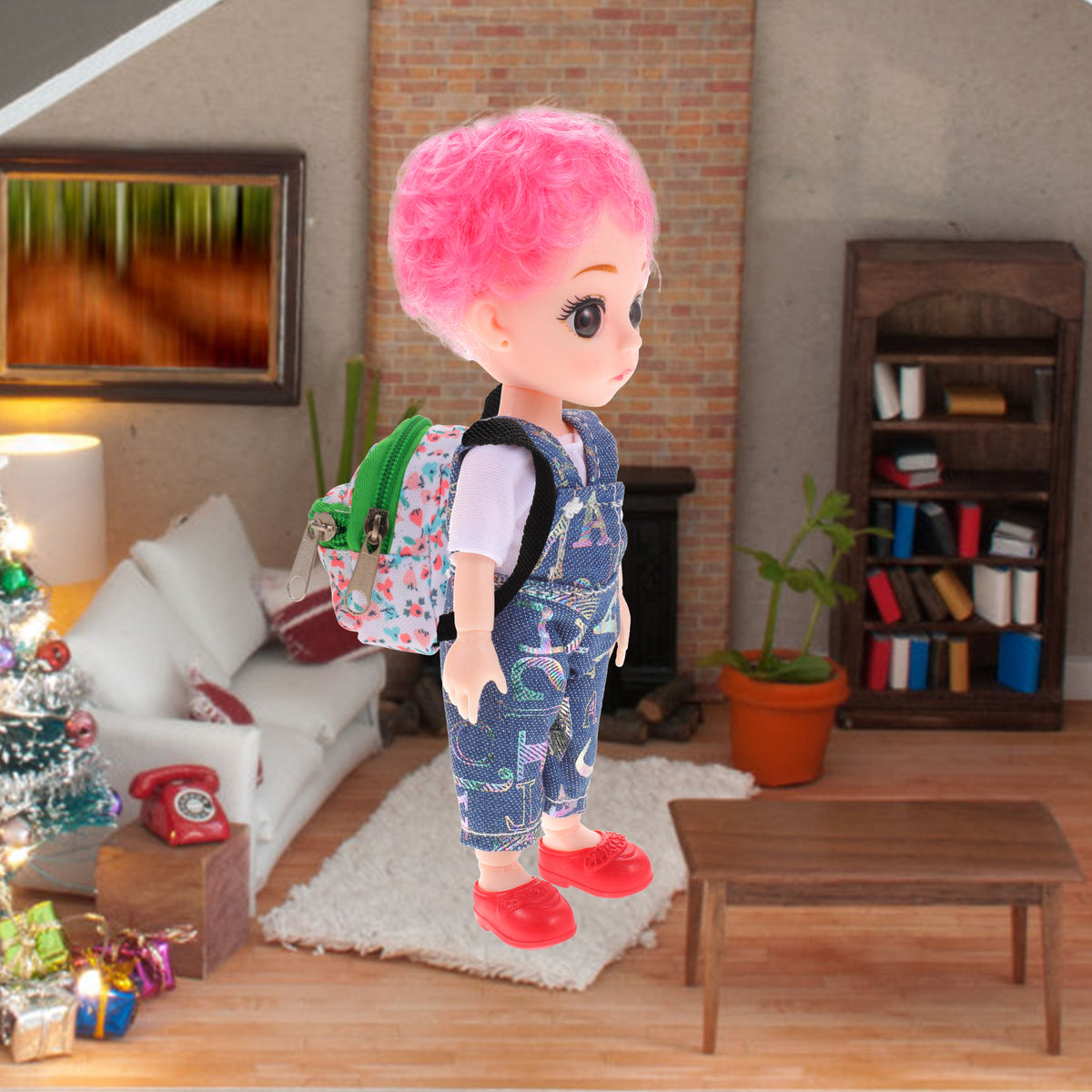 Mini House Ornament Photography Props Backpack O4238