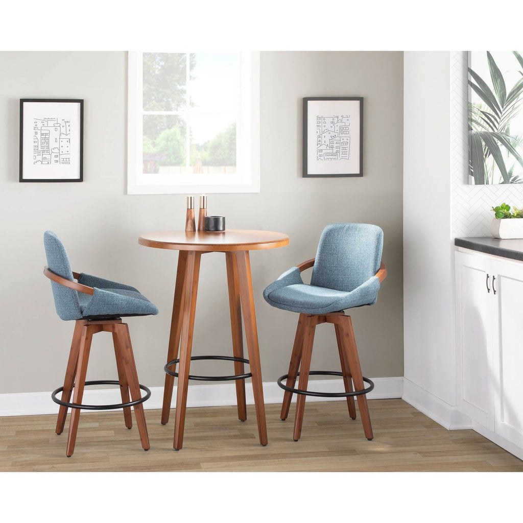 Blue Noise Fabric Counter Stool N91249