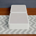 8-Inch Low Profile Wooden Box Spring, White Twin P7485