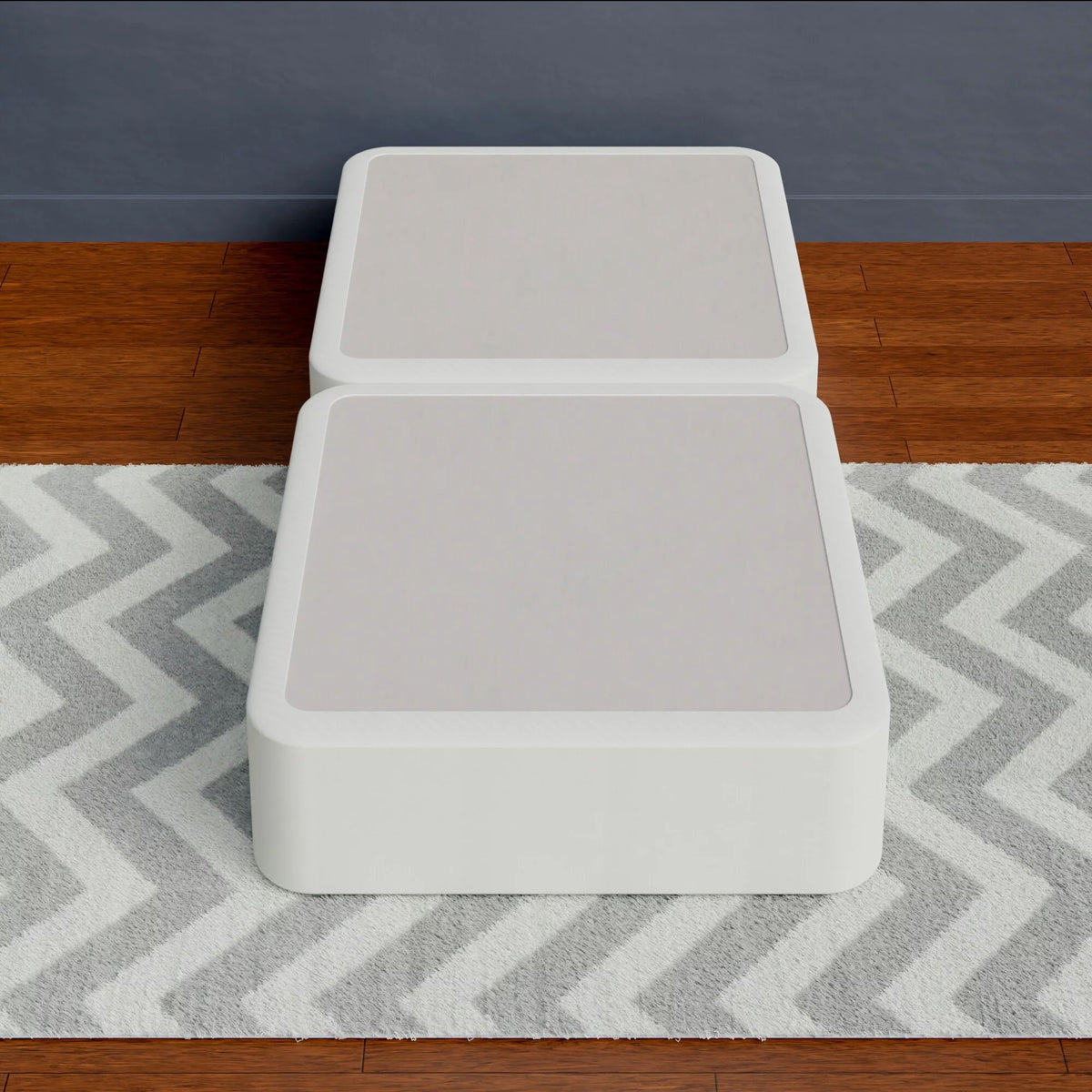 8-Inch Low Profile Wooden Box Spring, White Twin P7485