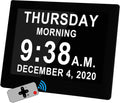 8'' Large AM/PM Digital Alarm Day Clock with Remote Control P148511