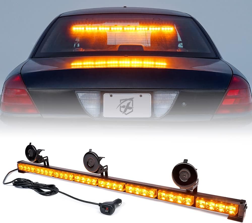 Red & Blue 35.5 LED Strobe Light Bar with Suction Cup Mount M308699