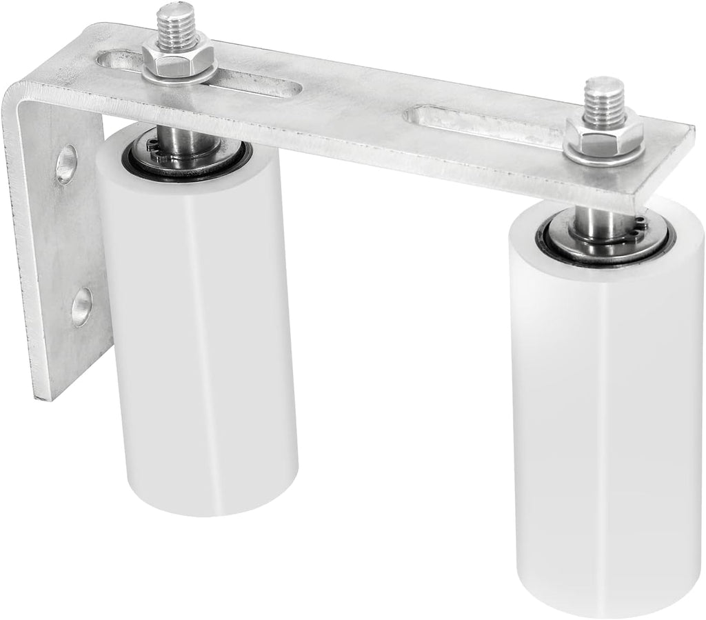3.9 inch Pack of 2 Sliding Gate Hardware Nylon Rollers Zinc Bracket P43036