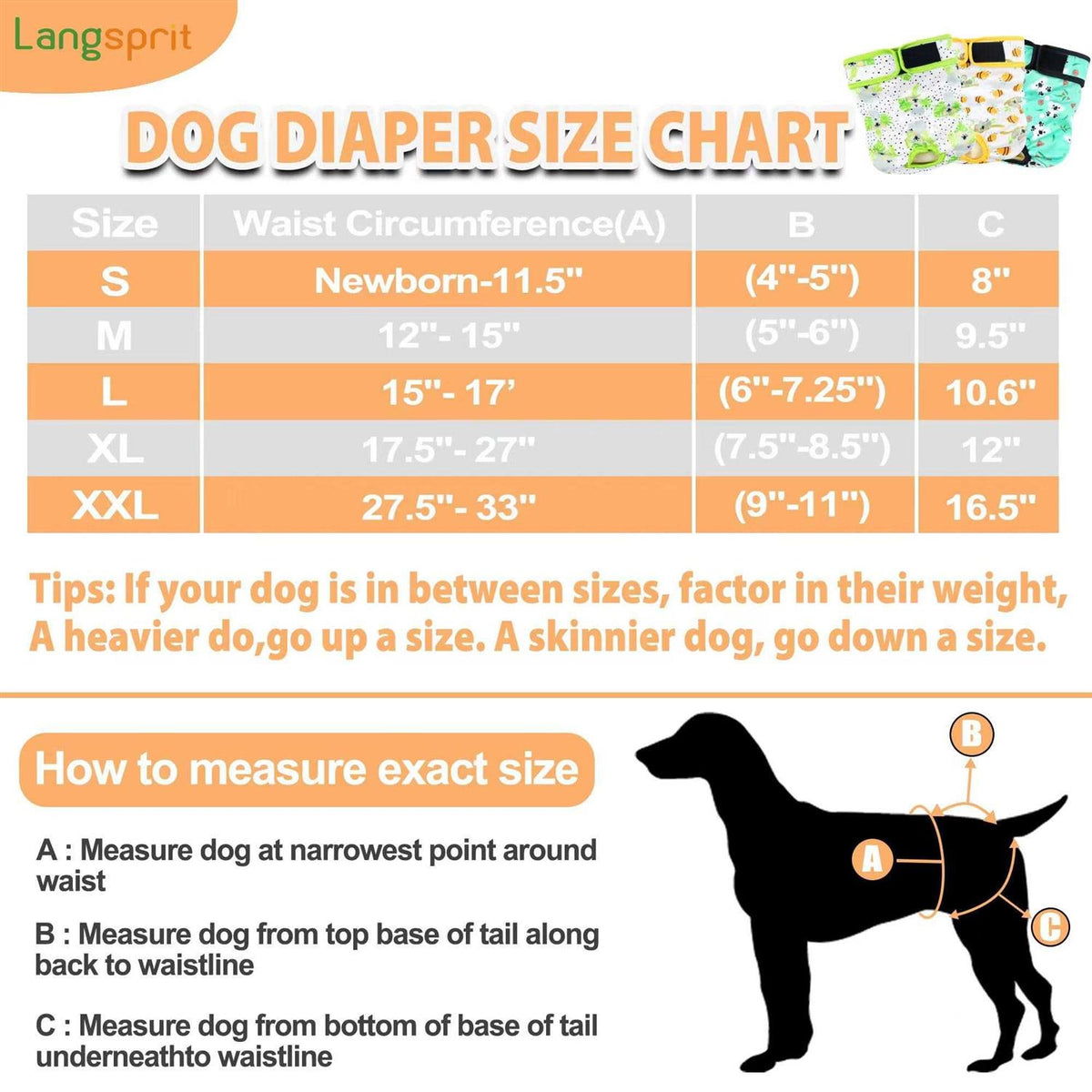 Washable No Leak Reusable Female Dog Diapers N397956