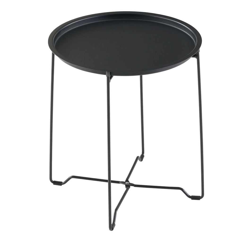 3-Piece Steel and Sling Folding Outdoor Bistro Set, Black T2240