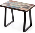 Reclaimed Wood End Table with Iron Legs A184101
