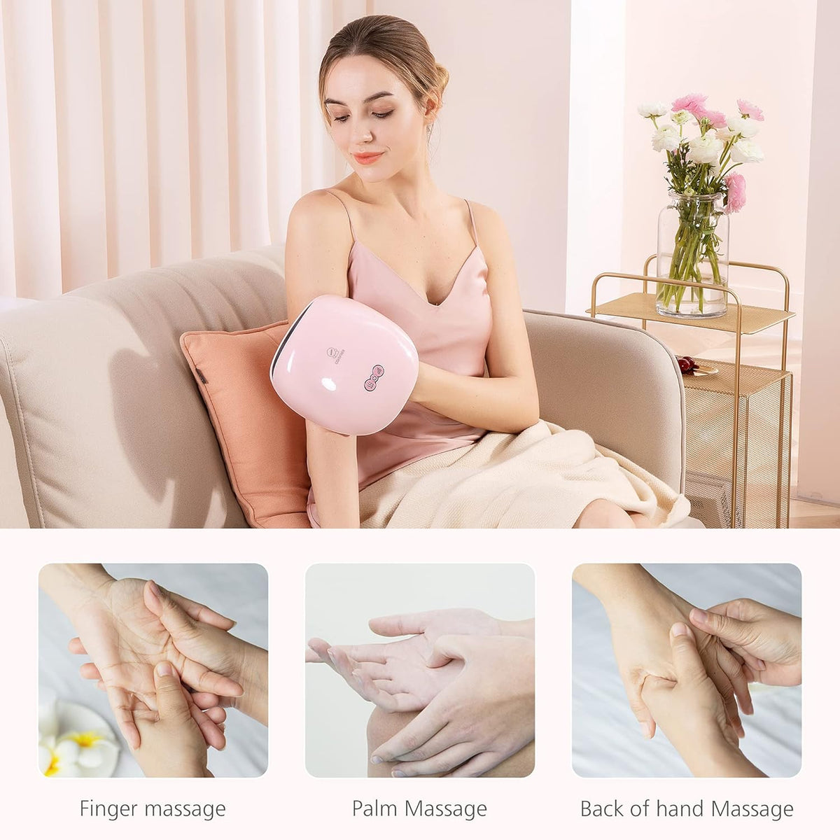 Rechargeable Hand Massager with Heat B876