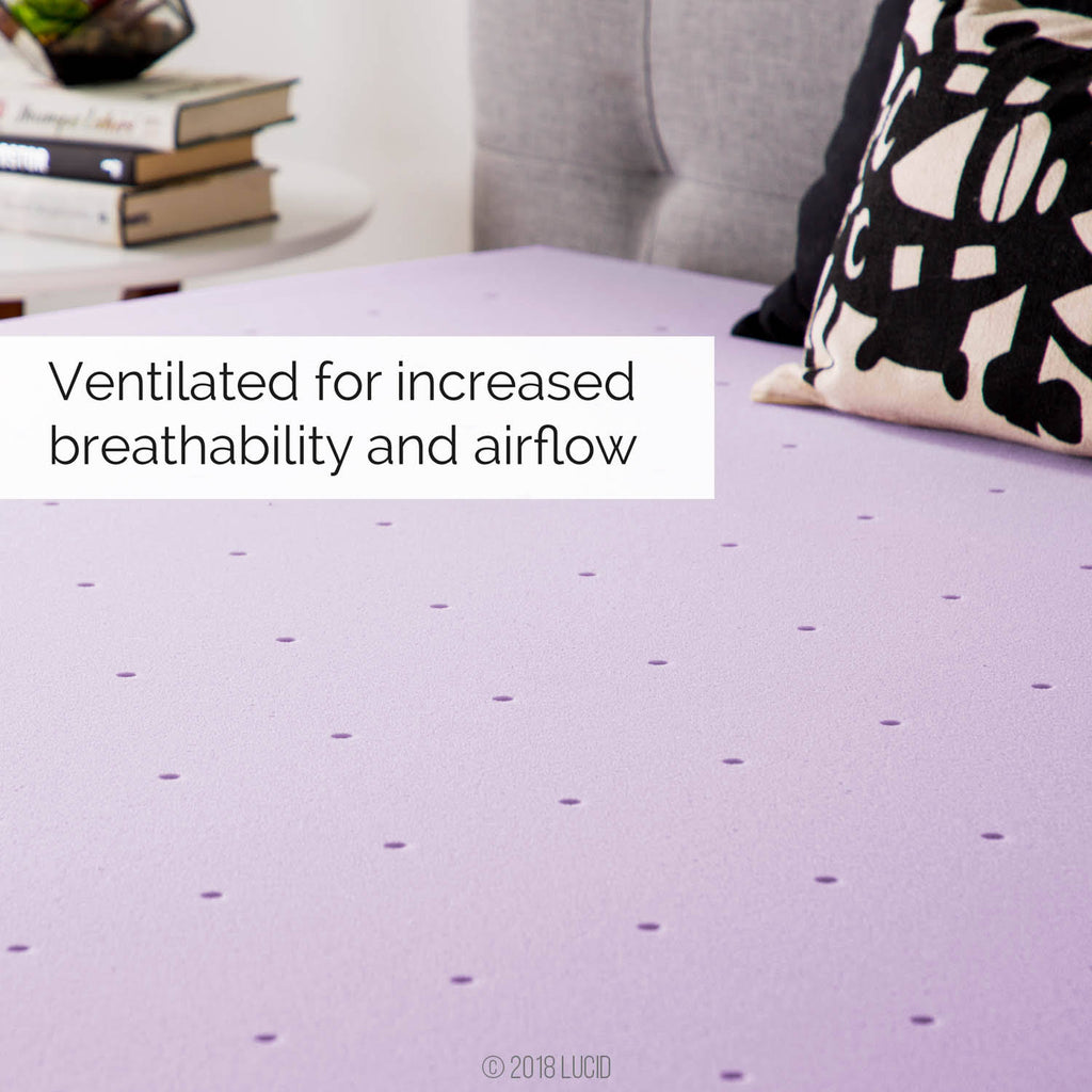 Full Lavender Infused Memory Foam Mattress Topper E996