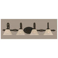 4 Light Bath Bar Fixture with Italian Bubble Glass R793726