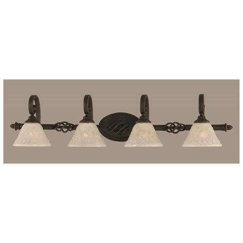 4 Light Bath Bar Fixture with Italian Bubble Glass R793726