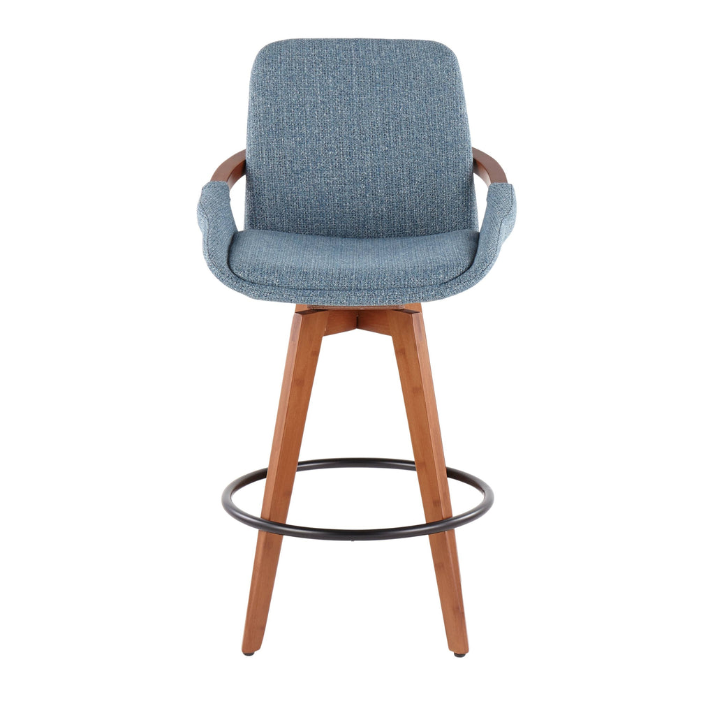 Blue Noise Fabric Counter Stool N91249