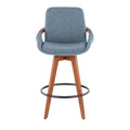 Blue Noise Fabric Counter Stool N91249