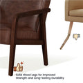 Dark Brown Faux Leather Accent Chair R722