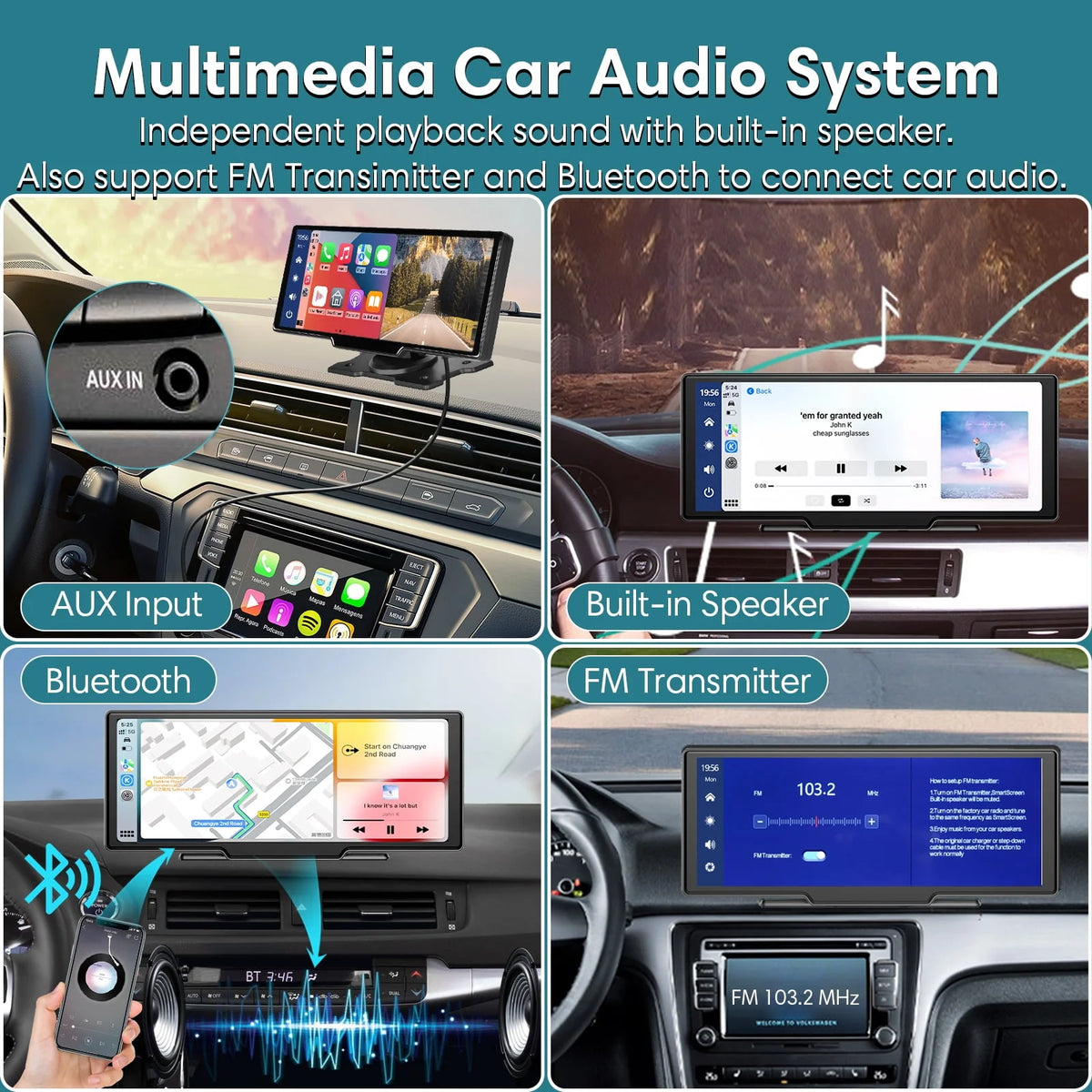 9.3 Portable Car Play Screen with Backup Camera K291795