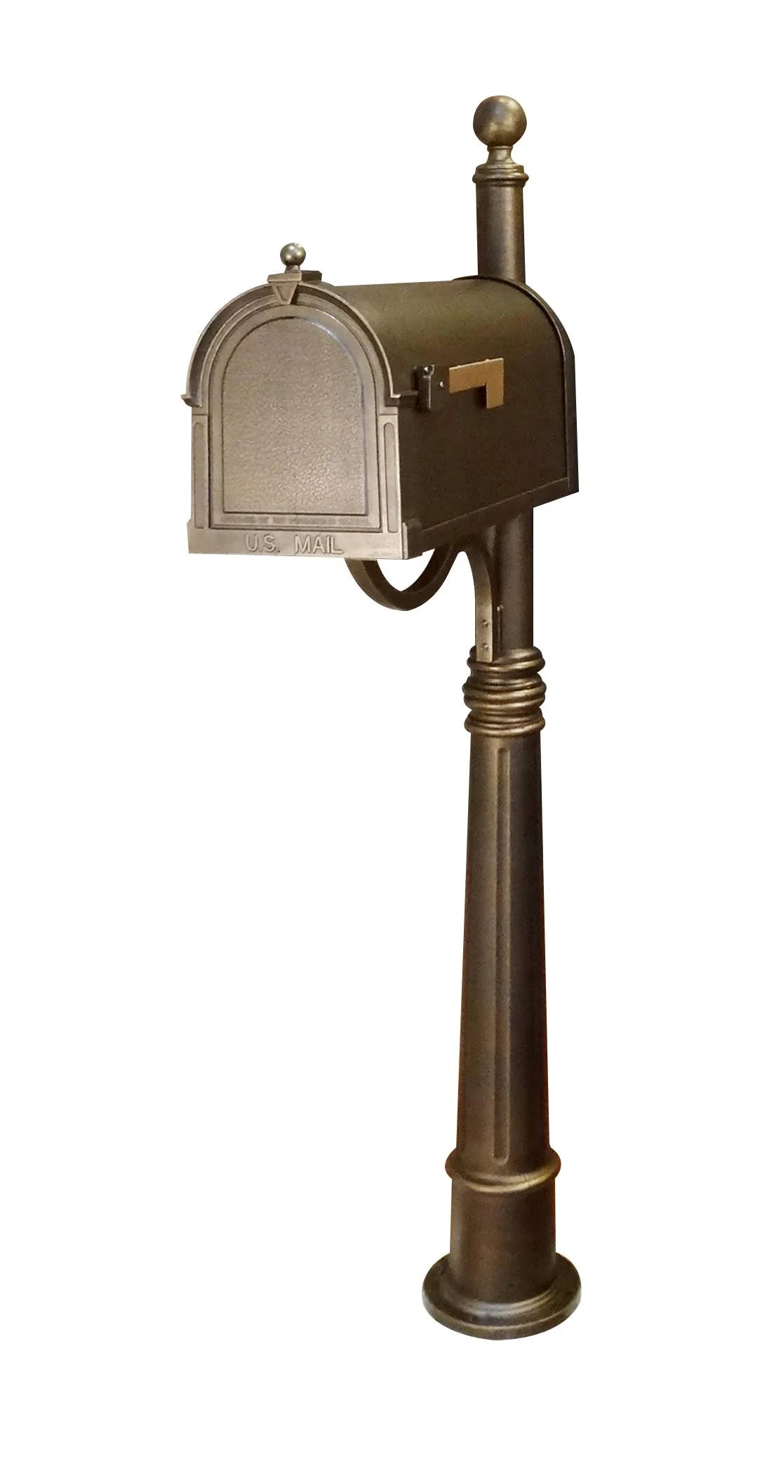 Curbside Mailbox with Ashland Mailbox Post Unit U810823