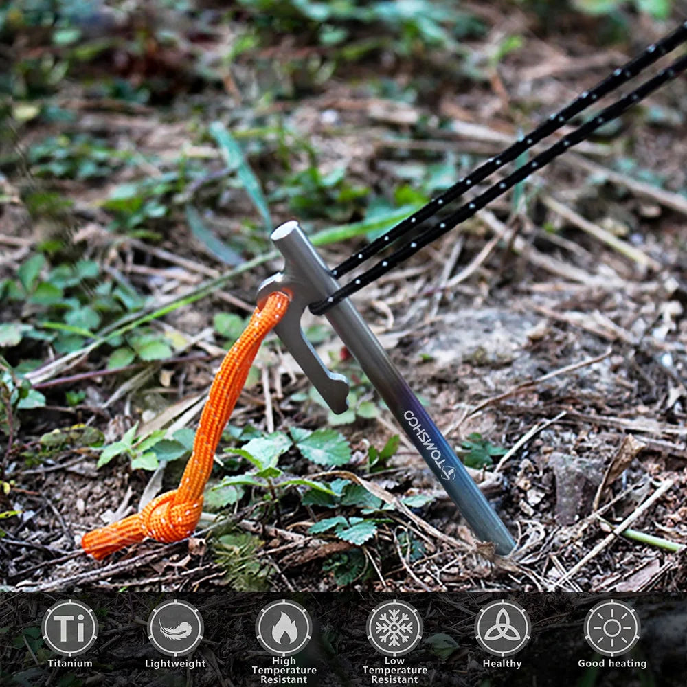 Alloy Ground Nail Tent Nail Camping Canopy Accessories Wind Rope Fixing Nail Extended Ground Plug Nail A34324