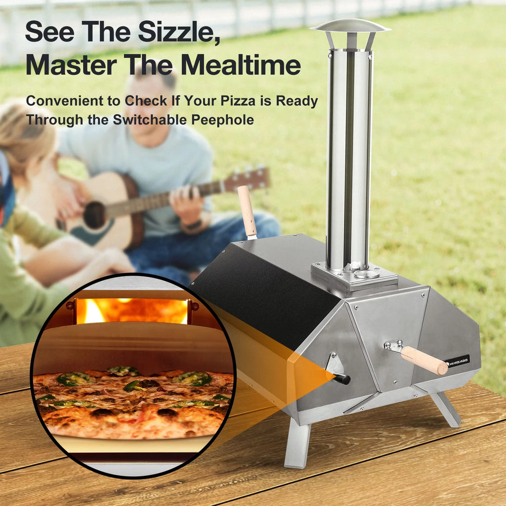 13 Multi-Fuel Pellet Fired Pizza Oven with Pizza Stone Q8042