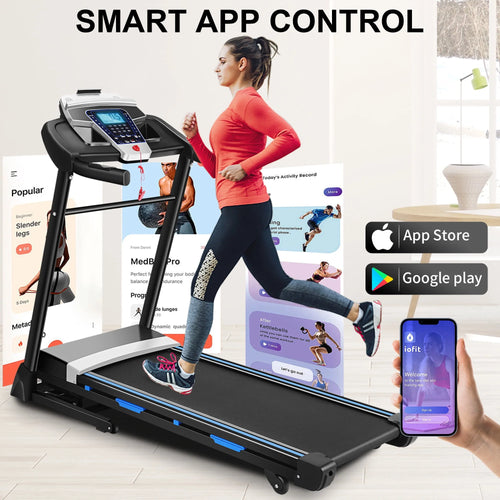 17'' Folding Treadmill with 15-Level Auto Incline, 3.25HP Motor, Black N33855