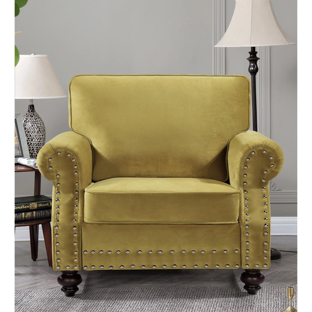 Dark Blue Velvet Chair N610