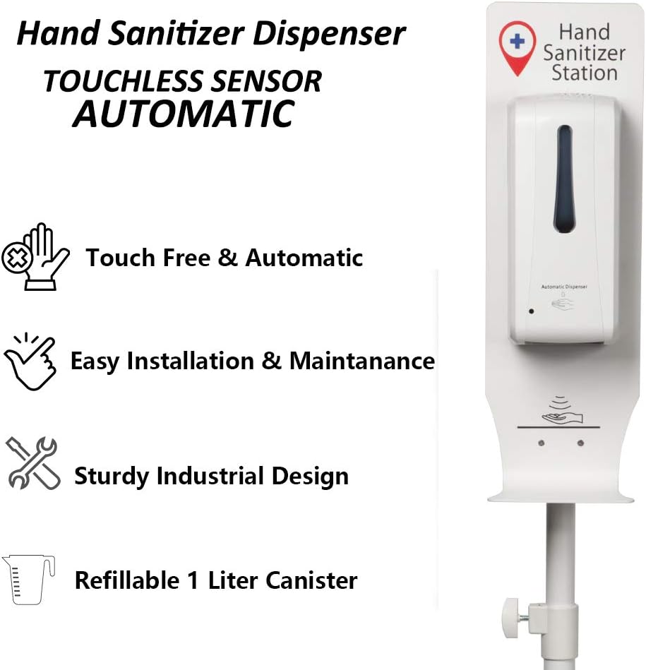 Pack of 2 Automatic Sanitizer Dispenser with Metal Stand W638