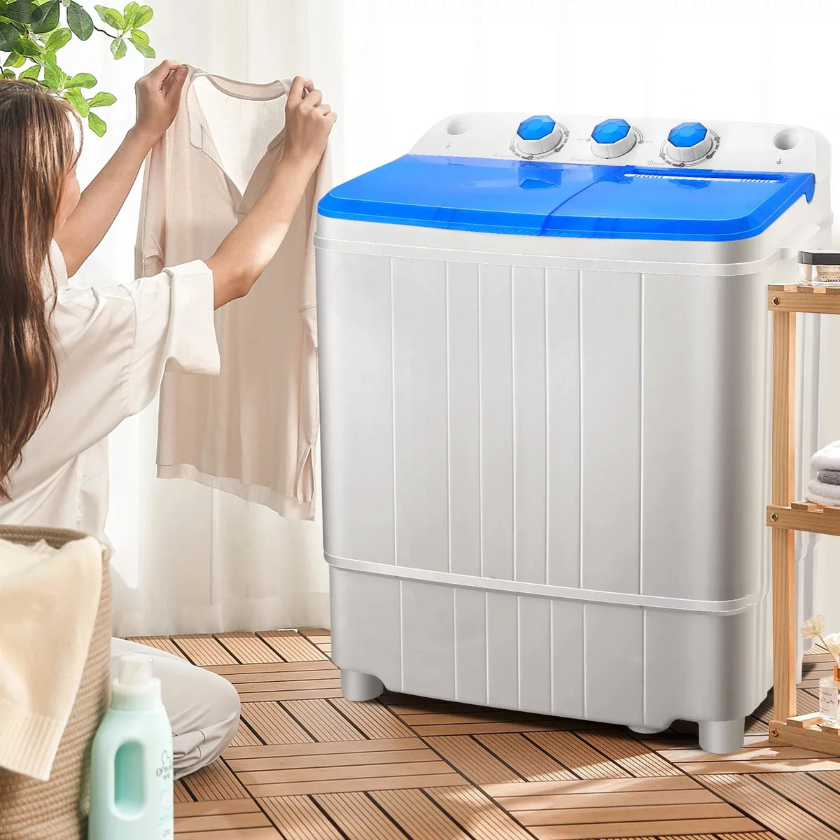 11lbs Washer & 6.6lbs Spin Dryer Combo Washing Machine Z971284