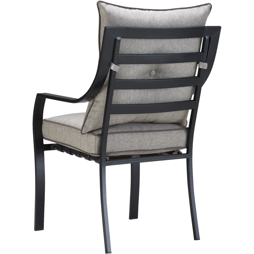 5-Piece Dining Set with 4 Chairs and Round Glass-Top Table B39414