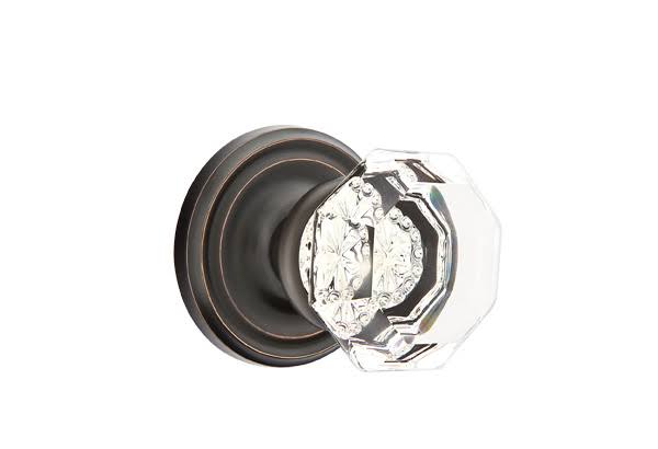 Oil Rubbed Bronze Passage Set with Crystal Knob A214115