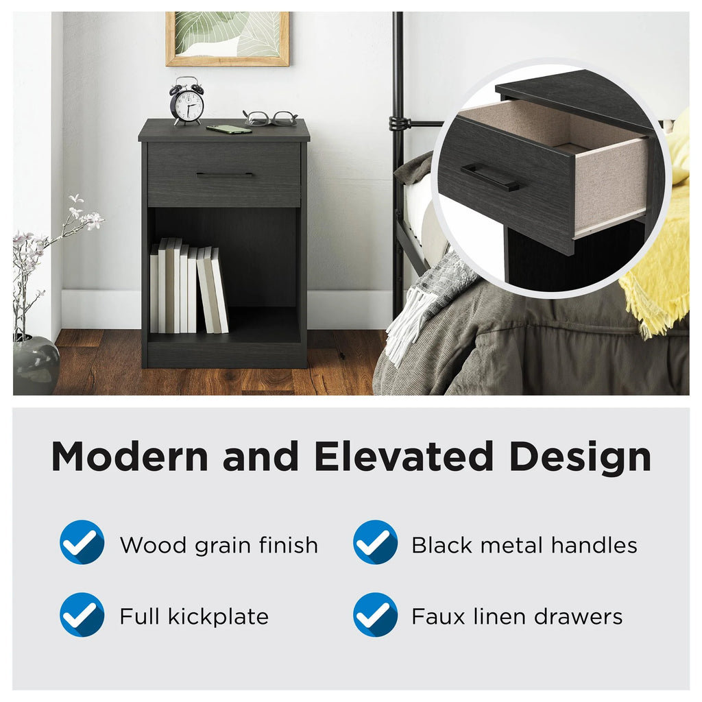 Light Oak Nightstand with Drawer V689968