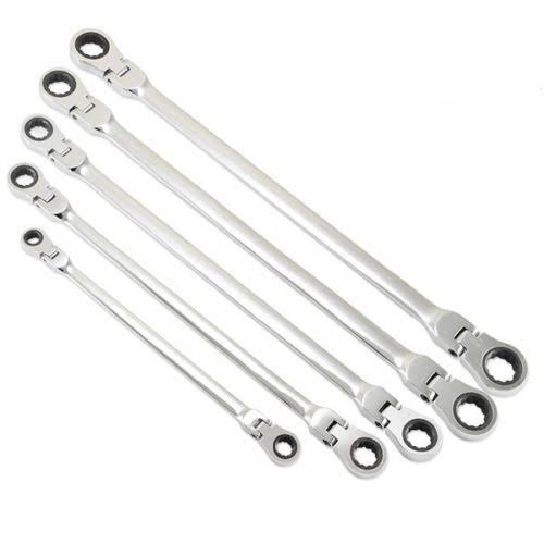 5 PC Metric Flexible Head Ratcheting Wrench Set Q4913