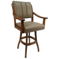 Taupe Brown Swivel Solid Wood Bar Stool H674