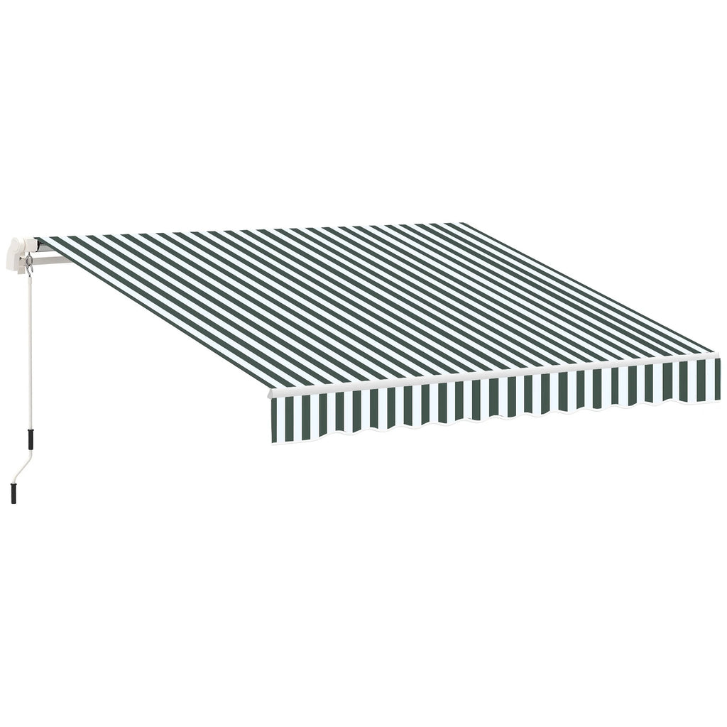 Green White Retractable Patio Awning T893