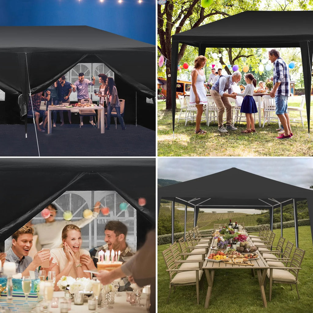 10'x20' Waterproof Outdoor Party Tent with 4 Removable Sidewall and 2 Door J161