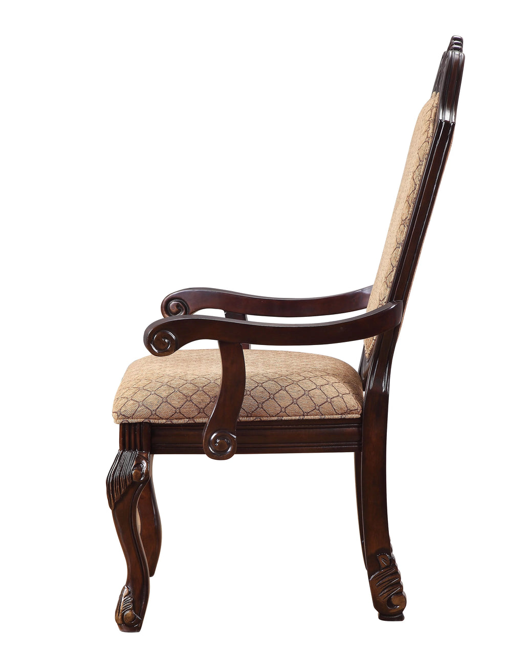 Arm Chair Set-2 Espresso Fabric J135