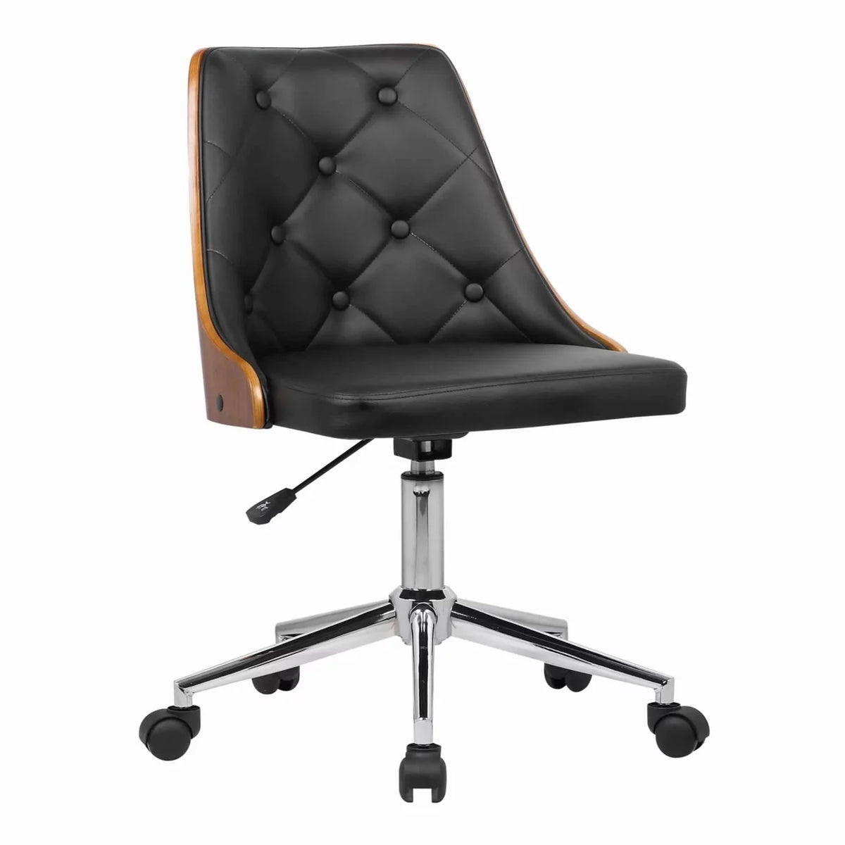 Brown and Black Adjustable Tufted Office Chair O708