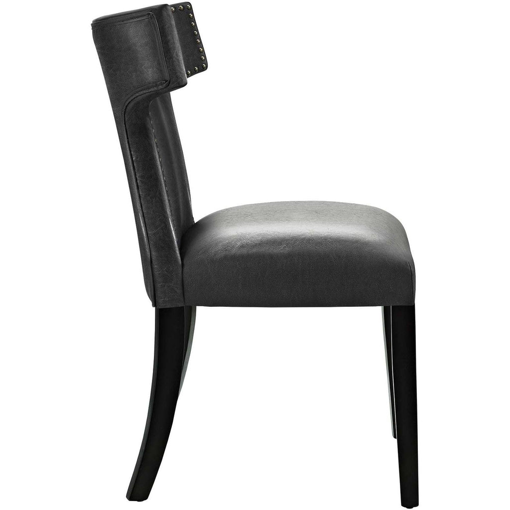 Black Vinyl Dining Chair U485788