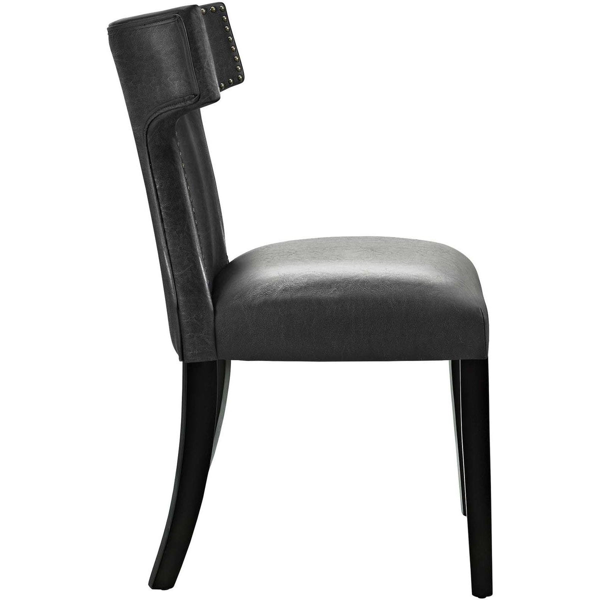 Black Vinyl Dining Chair U485788