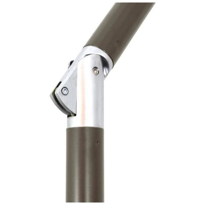 9 ft. Aluminum Market Umbrella Push Tilt Black Olefin Frost Blue W2808