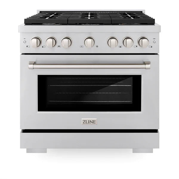 36 Gas Range with Convection Oven and 6 Brass Burners in Stainless Steel G82418