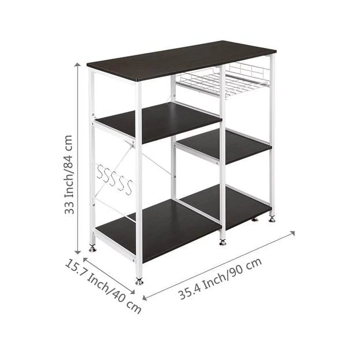 35.5" 3-Tier Kitchen Baker's Rack Dark Brown L3619