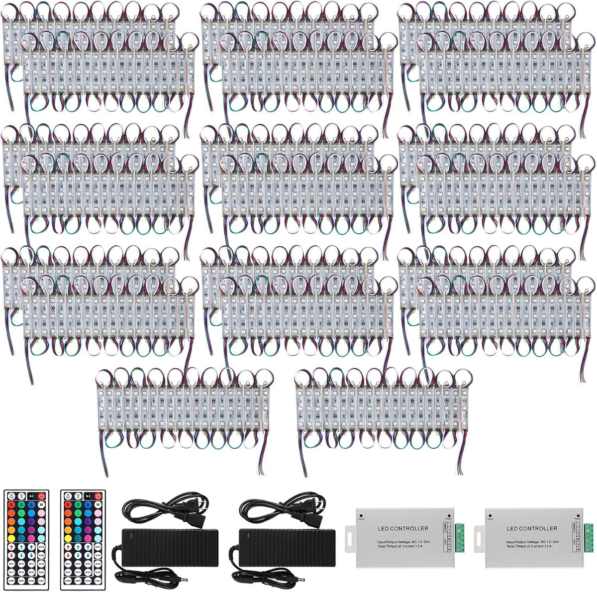 LED Storefront Lights 400pcs RGB with Remote Controller Waterproof Strip Lights T33657