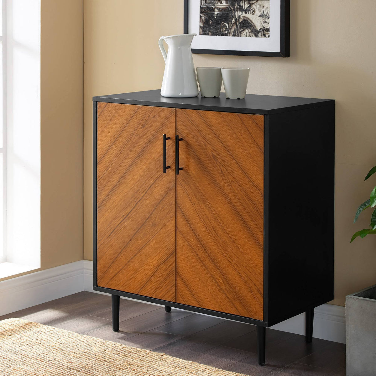 Solid Black Accent Cabinet Q500