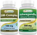 DIM Supplement 100 mg & Ashwagandha Extract 500 Mg B325912