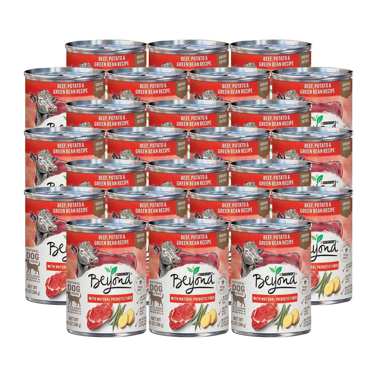 Grain Free Beef Potato & Green Bean Recipe Ground Entree Wet Dog Food 13 Ounce M5952